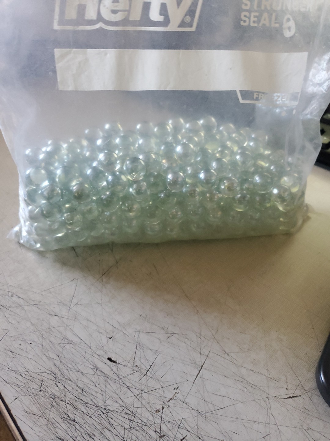 Lot Of 428 Clear Glass Marbles