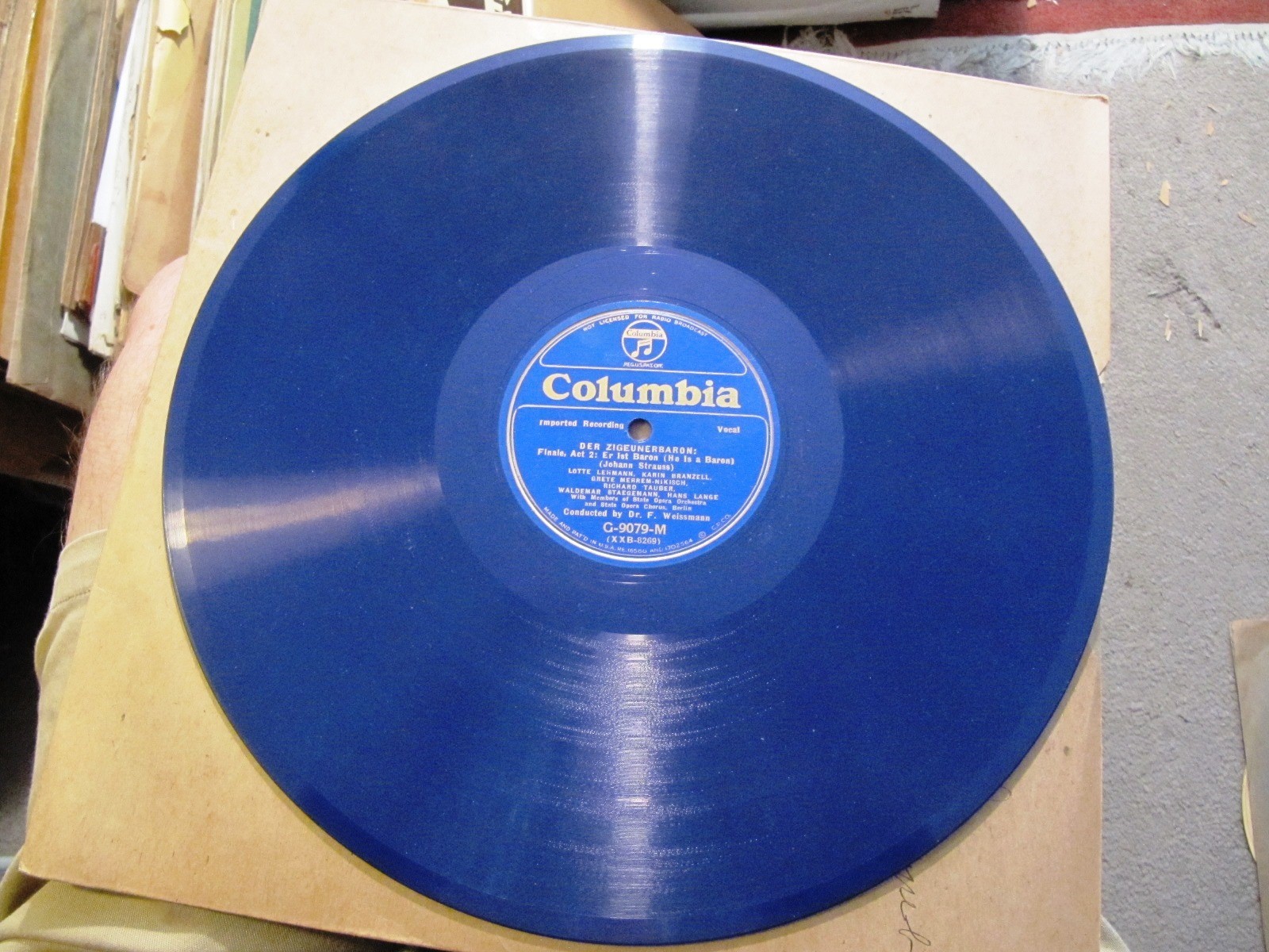 1928 LOTTE LEHMANN Richard TAUBER GYPSY BARON Finale Act 2 Royal Blue Columbia