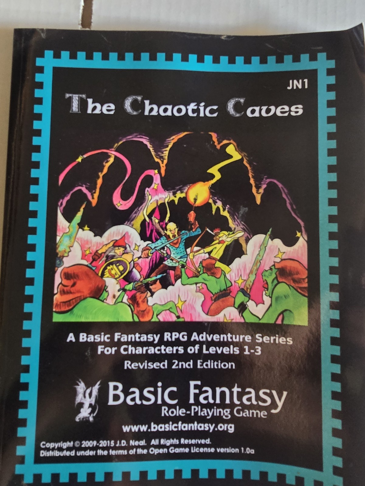 Basic Fantasy Chaotic Caves Revised 2nd Edition Adventure Module