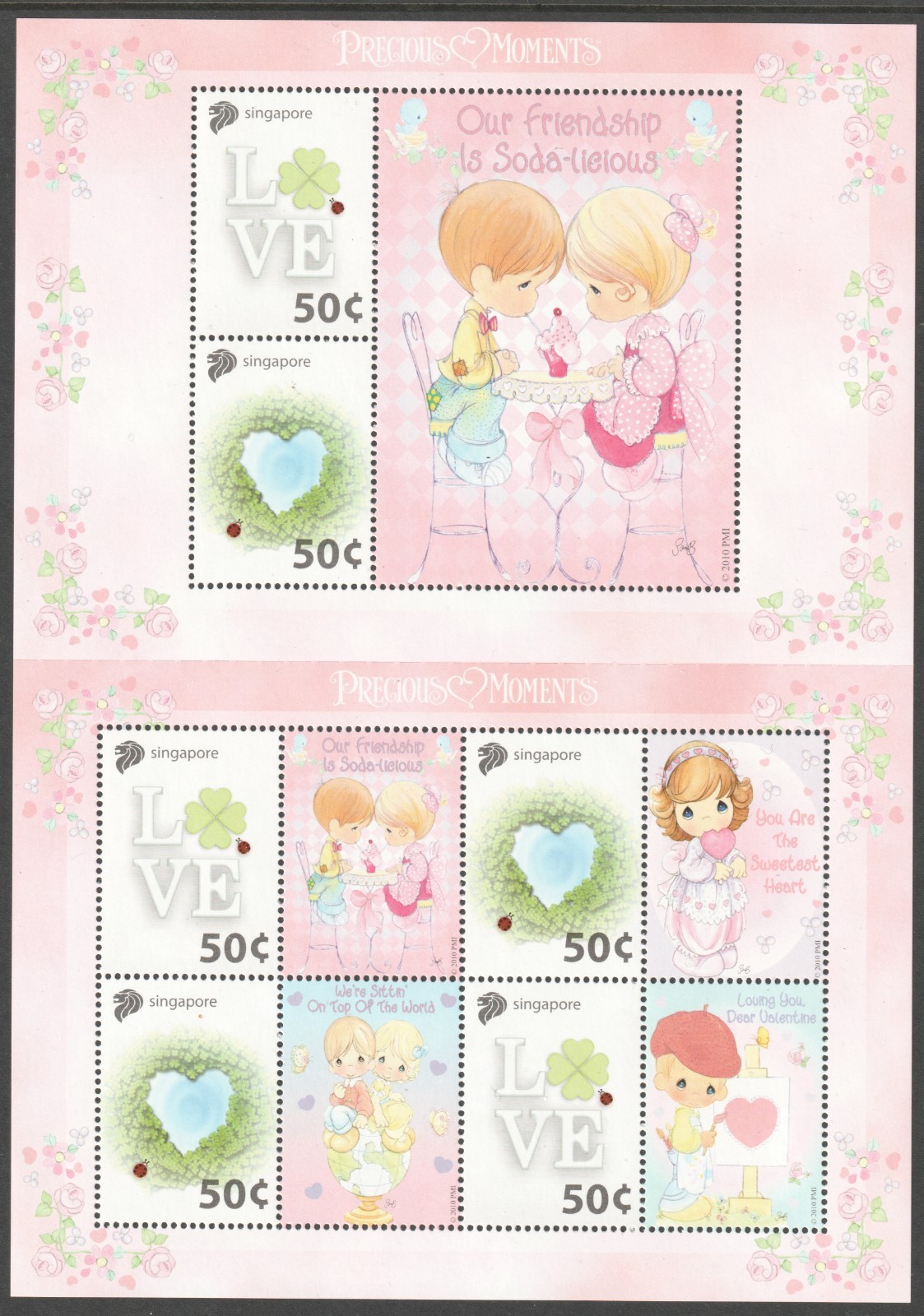 SINGAPORE 2009 PRECIOUS MOMENTS - SOUVENIR SHEET