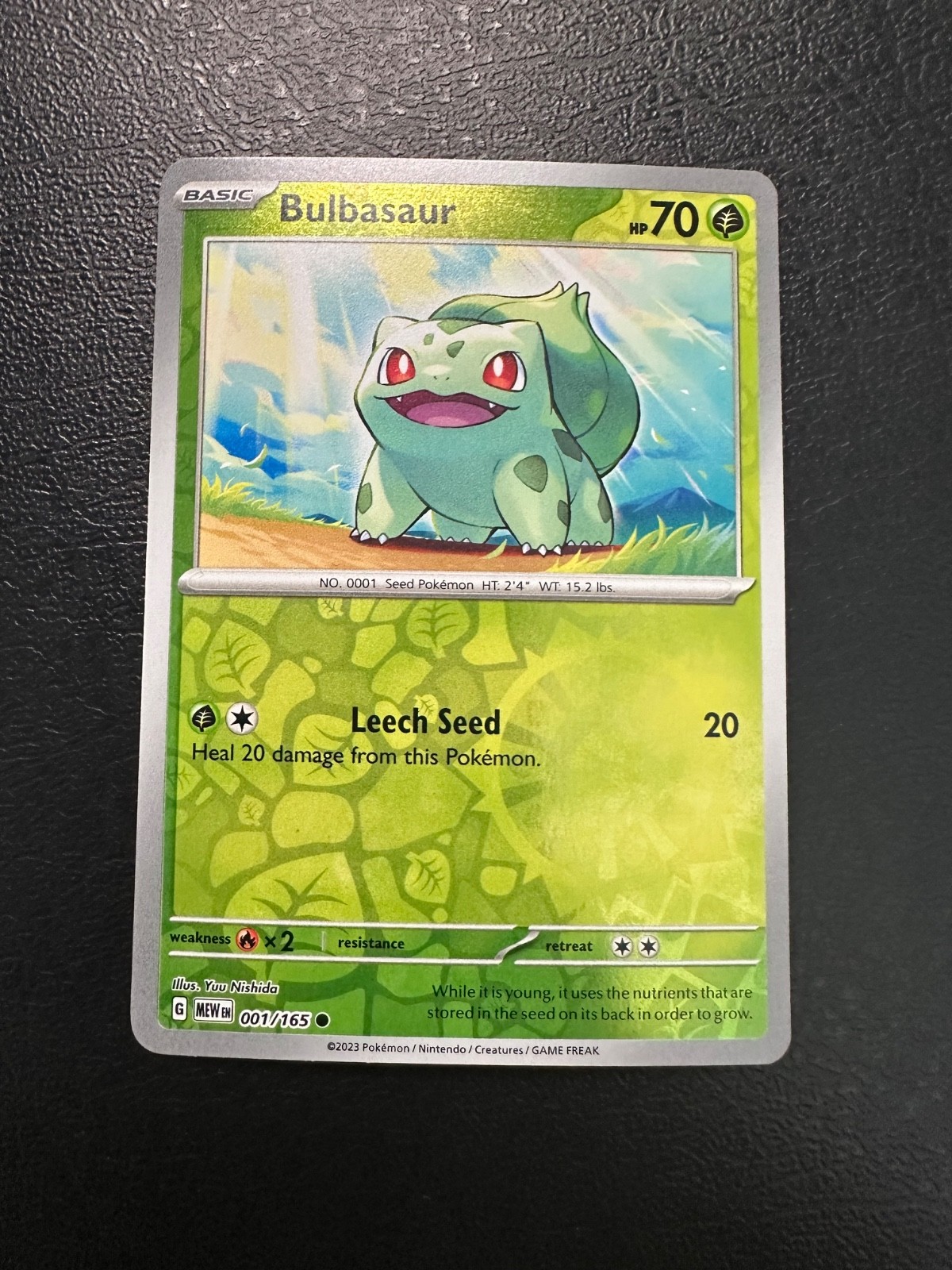 Pokemon 2023 TCG- Bulbasaur 001/165 - Reverse Holo - 151