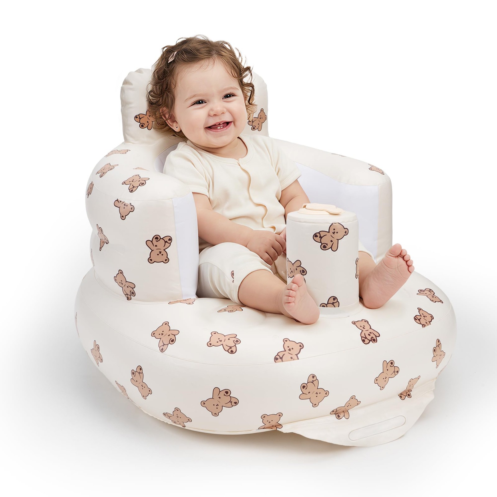 Inflatable Baby Seat for 3 Months & Up, Infant Floor Chair for Sitting Up wit...