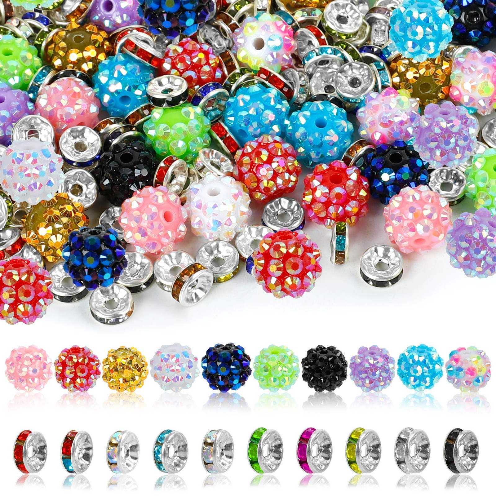 250 Pcs Beads for Pens, Focal Beadable 250 pcs, Mixed Colors 