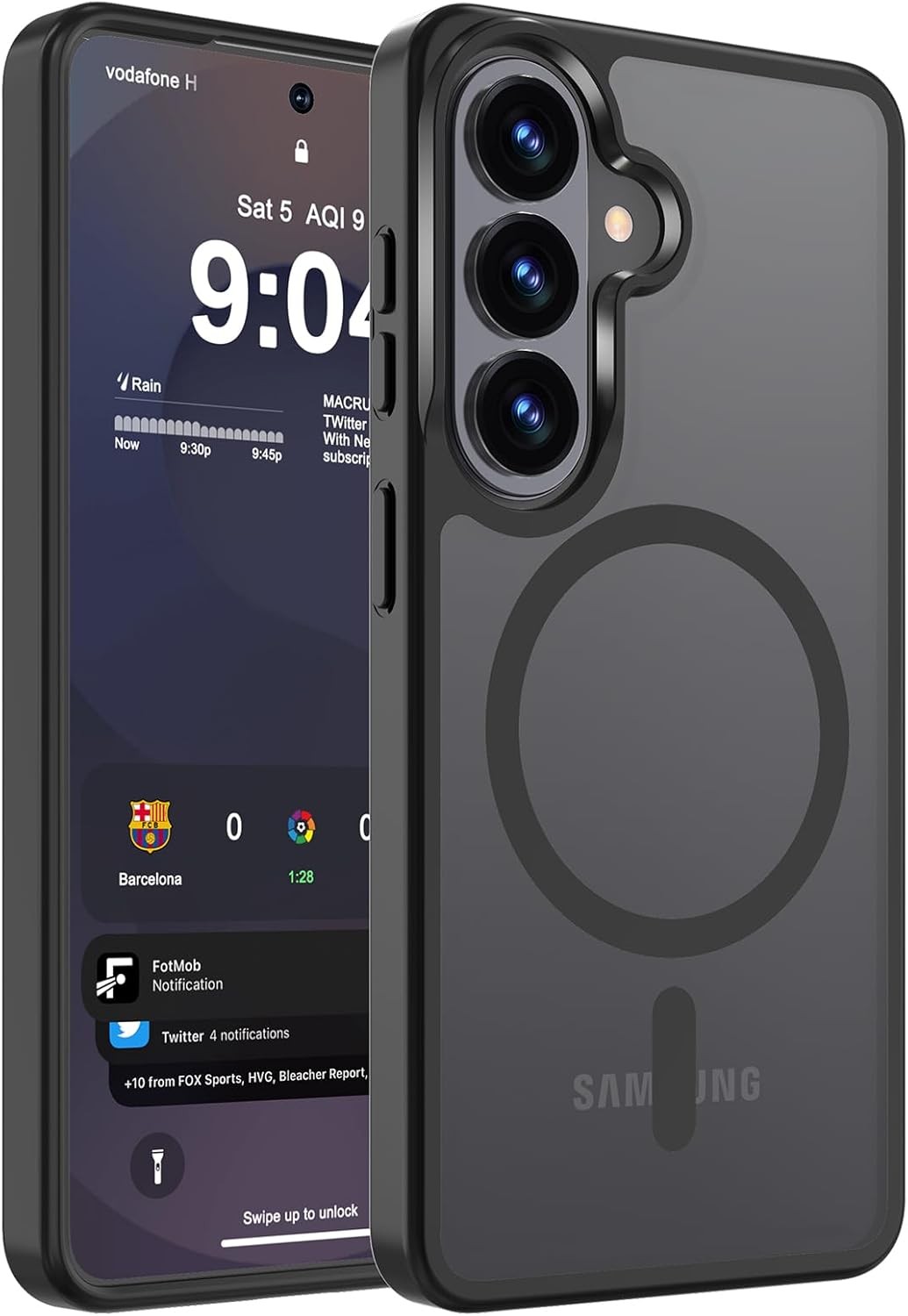 Magnetic Matte Case for Samsung Galaxy S26+ Plus Slim Translucent Black