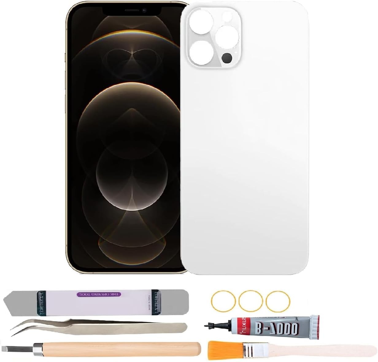 Back Rear Glass Cover Replacement Compatible with iPhone 12 Pro Max 6.7 inches