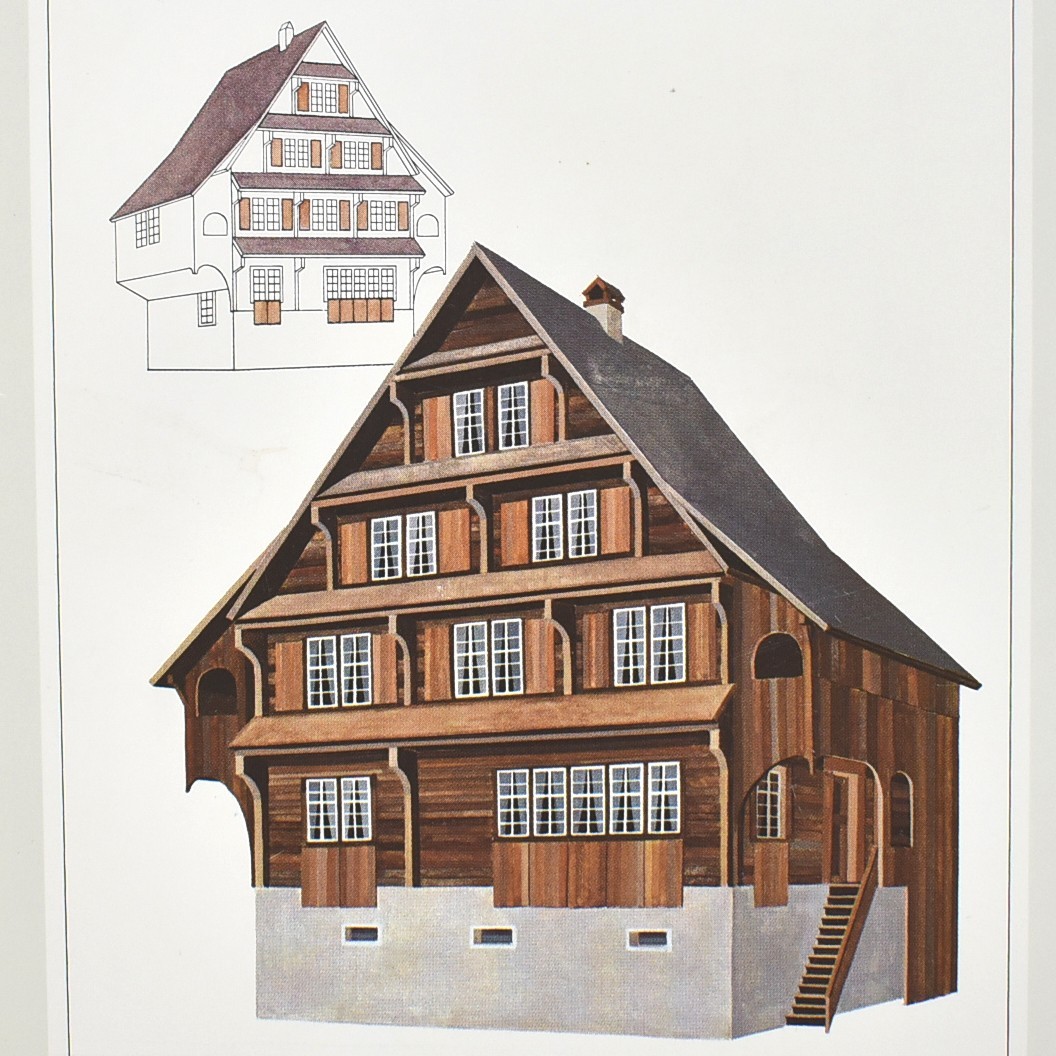 1989 Swissair Airlines North America Flight Menu Swiss Farmhouse Ybrig Schwyz