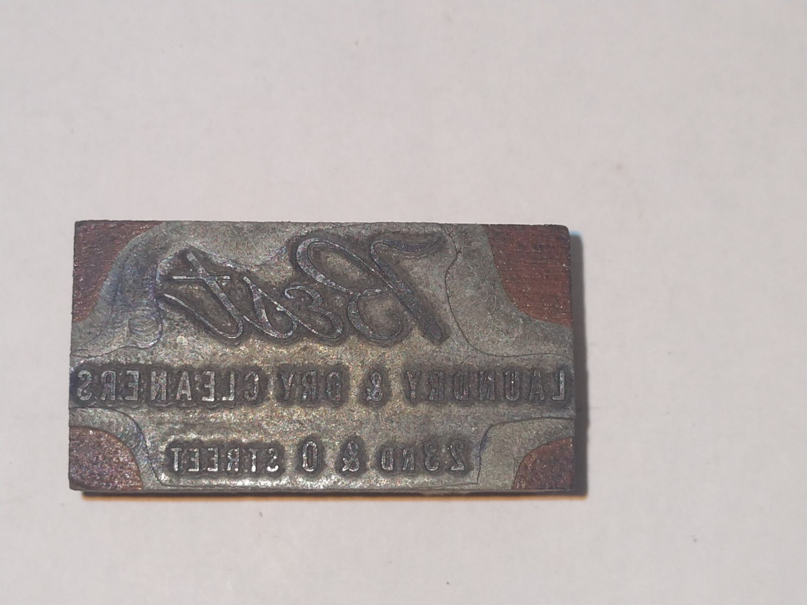 Best Laundry and Dry Cleaners Vintage Printing Letterpress Printers Block 2nd