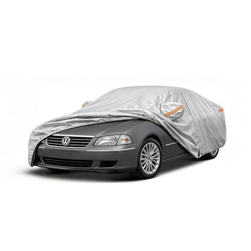 Coverra Car Cover Custom Fit for VW Passat,Chevy Malibu,Kia K5, silver 