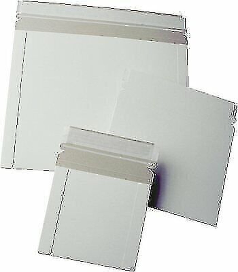 100 9 X 11.5 No Bend Mailers White Self Seal Photo Document Flat Rigid Envelope