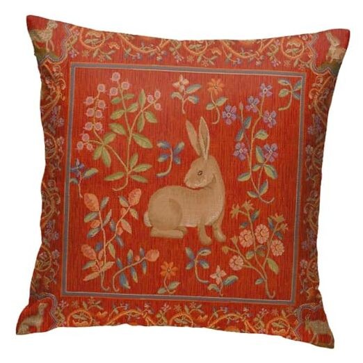 Pillow Cover,Medieval Rabbit I French Modern Throw Pillow Case Modern 16”x16”