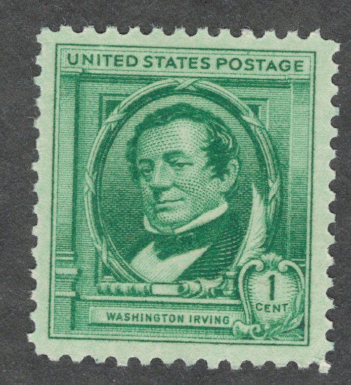 US. 859. 1c. Washington Irving, American Author.  MNH. 1940.