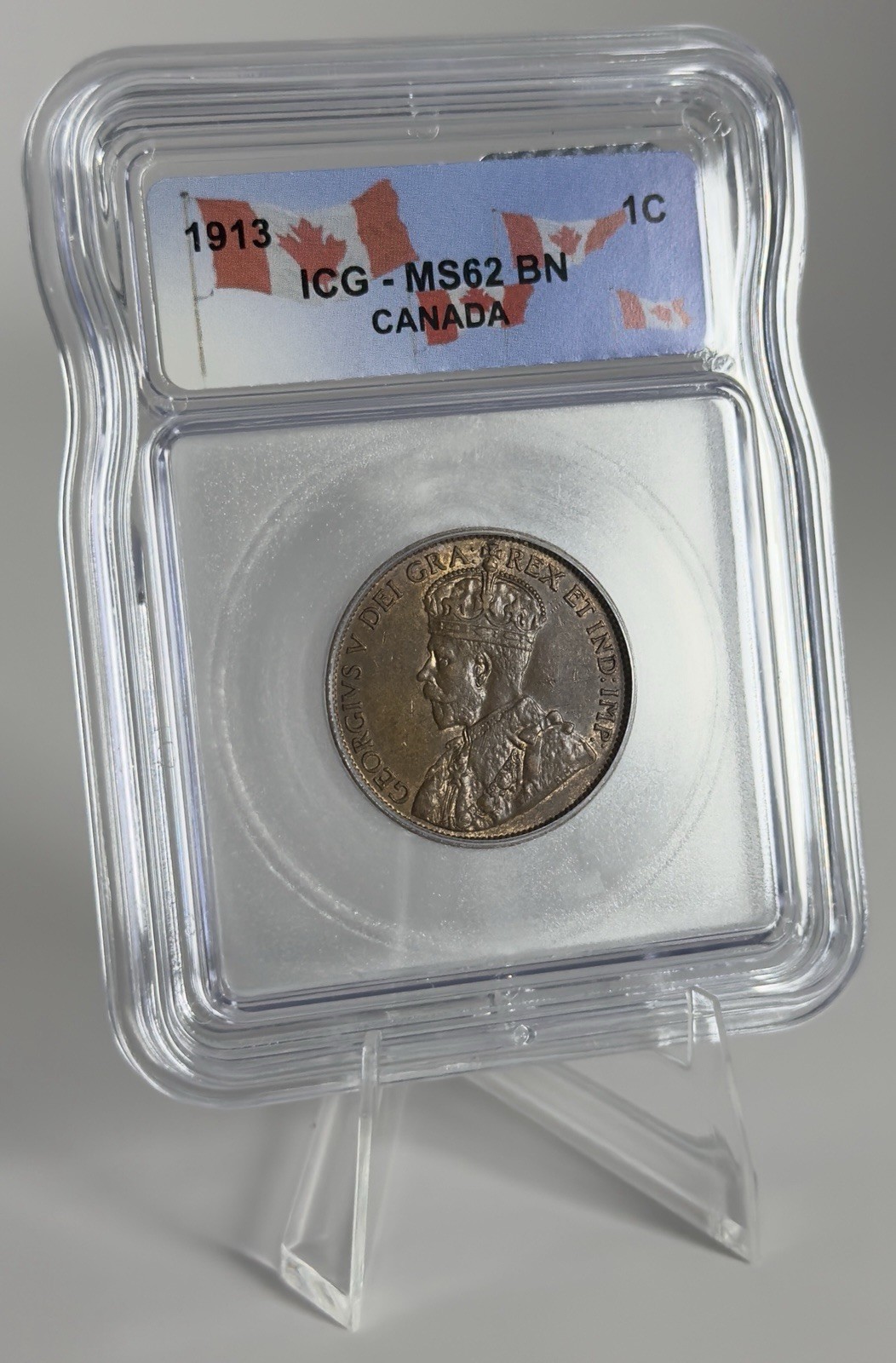 1913 Canada King George V MS62 BN 95% Copper 1 Cent Canadian Penny