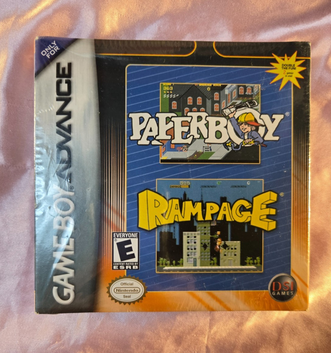 Game Boy Advanced  Paperboy + Rampage  *New/Sealed*