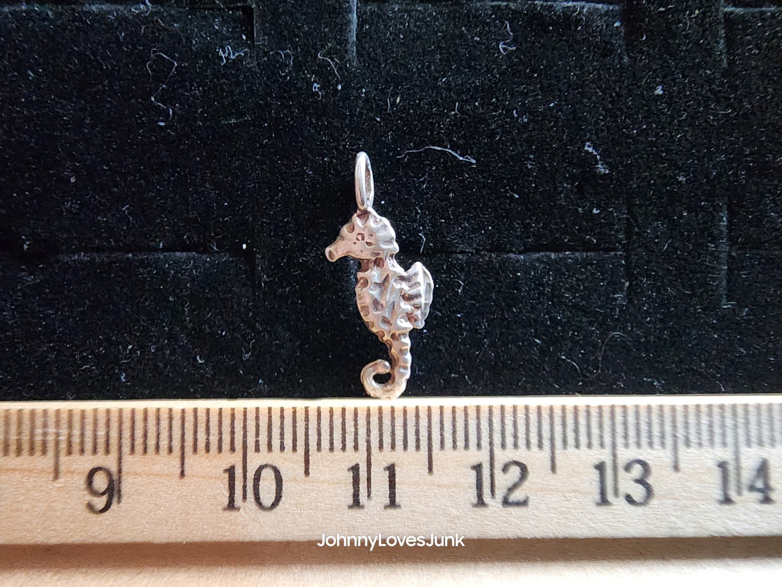 Vintage Sterling Silver Seahorse Bracelet/Necklace Charm/Pendant Tested+
