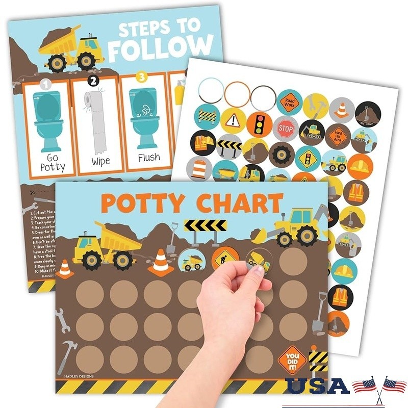 Potty Training Reward Chart Stickers Toddlers Tracking Progress Fun Motivation