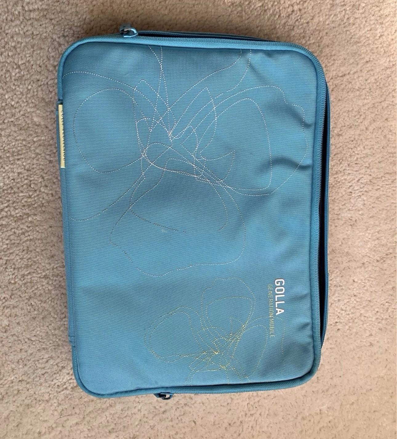 Golla Blue Floral 10" Tablet Netbook Sleeve Case Padded iPad Galaxy Tab Bag