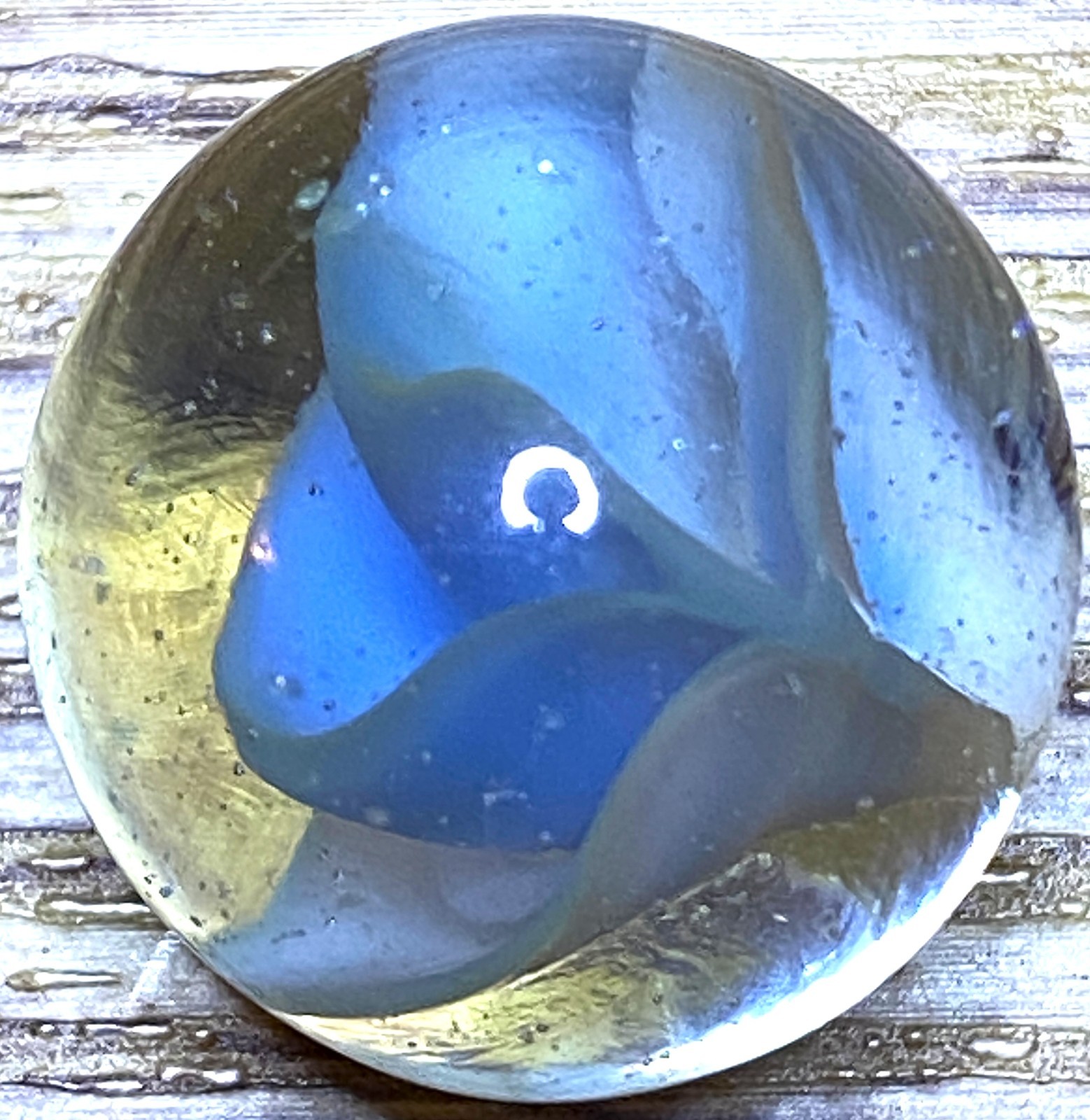 WEST VIRGINIAN ? SPECIAL MARBLE VHTF FULL BLOOM SWIRLED SHOOTER .72" BOX03/342