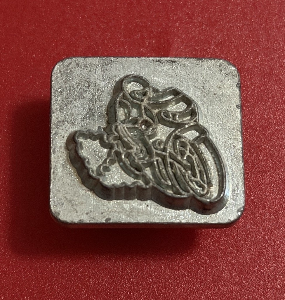 Discontinued Craftool Co. USA Motorbike Racer 1" Leather Stamp Tool 8516 ☑️