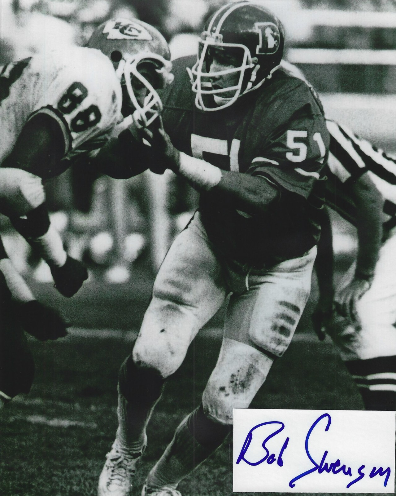 Bob Swenson Autographed Signed 8x10 Photo - NFL Denver Broncos - w/COA