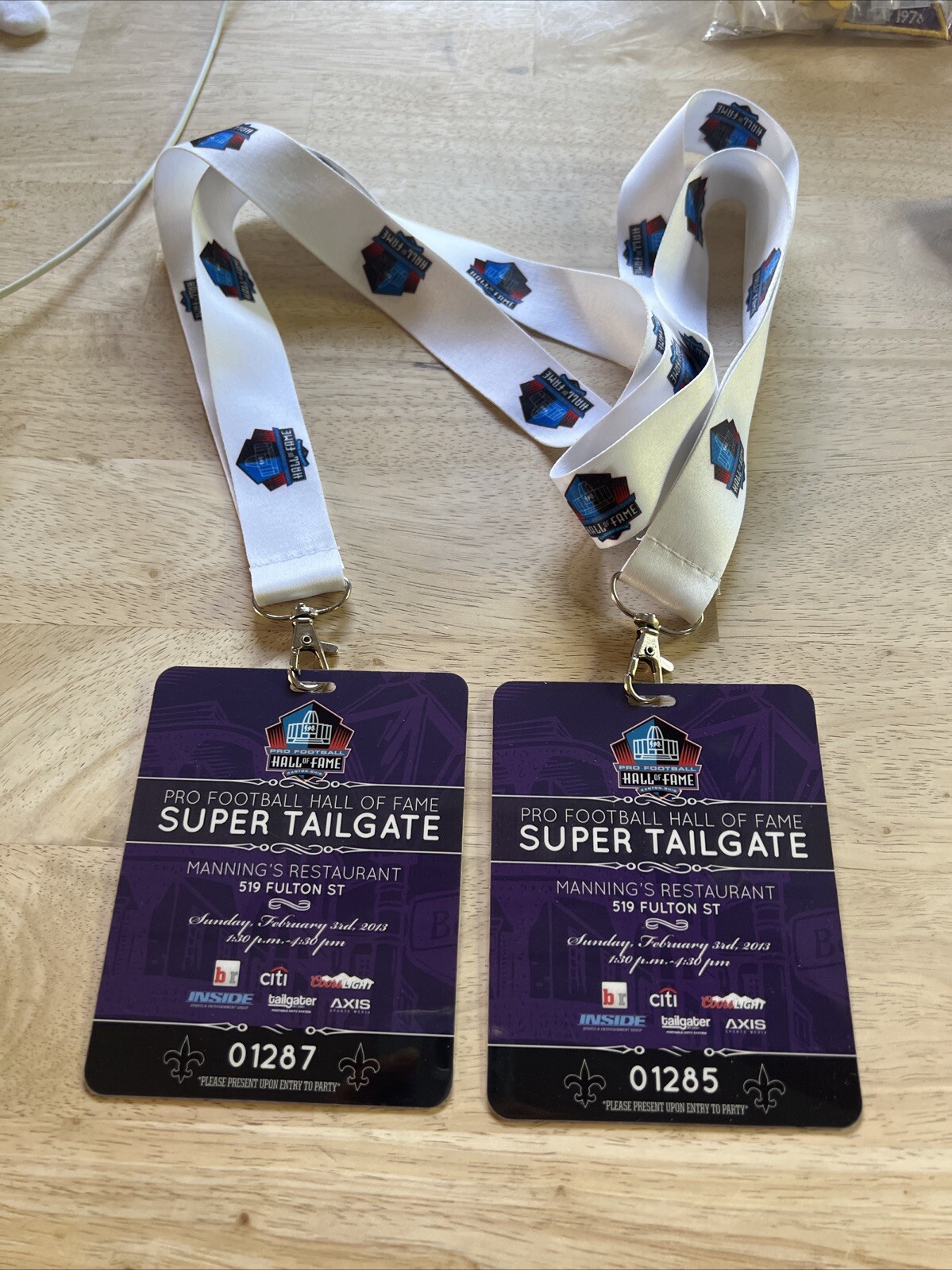 2013 Pro Bowl Hall Of Fame Super Tailgate Access Tickets 