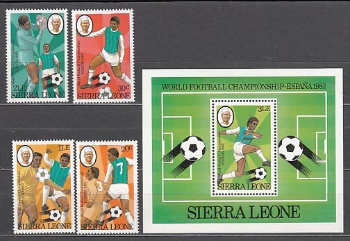Sierra Leone - Mail Yvert 506/9+Hb 7 ** Mnh Sports Soccer