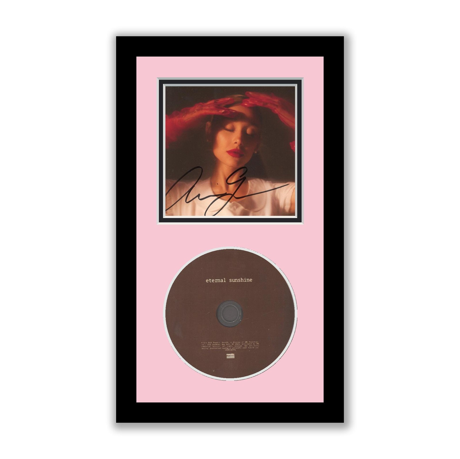 Ariana Grande FULL SIGNATURE Autographed Signed Framed CD Eternal Sunshine ACOA