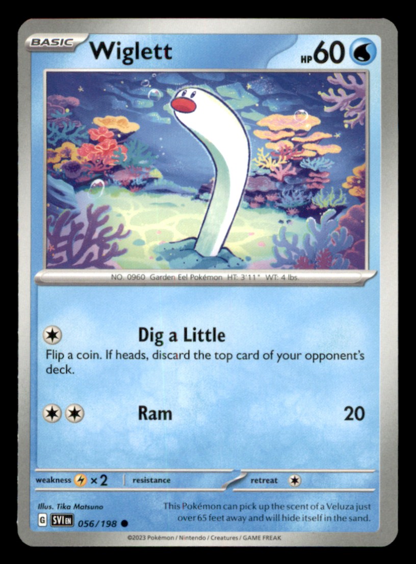 Wiglett Common SV01: Scarlet & Violet Base Set 056/198 NM Normal Pokemon