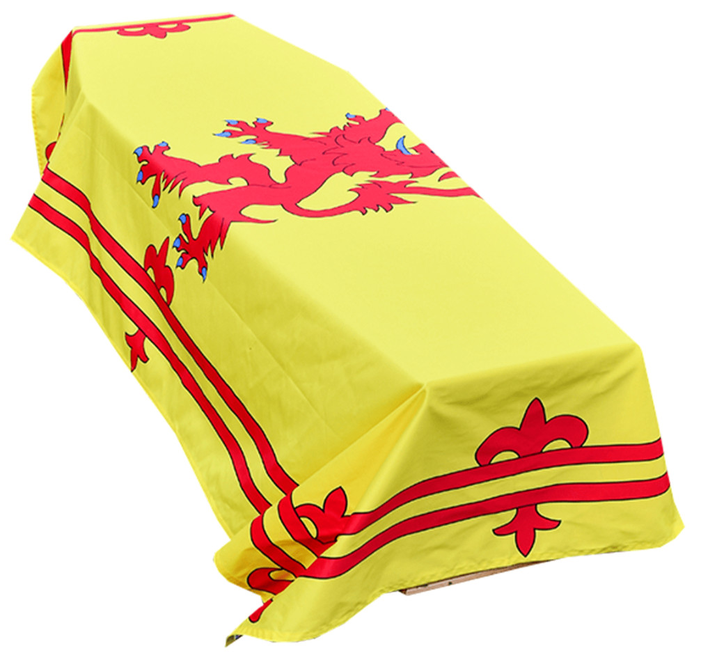 Scotland Lion Rampant Coffin Drape Flag - Premium Quality and Made in the UK