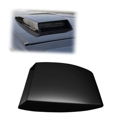  Universal Car Decorative Air Flow Intake Hood Scoop, Self-Adhesive Black