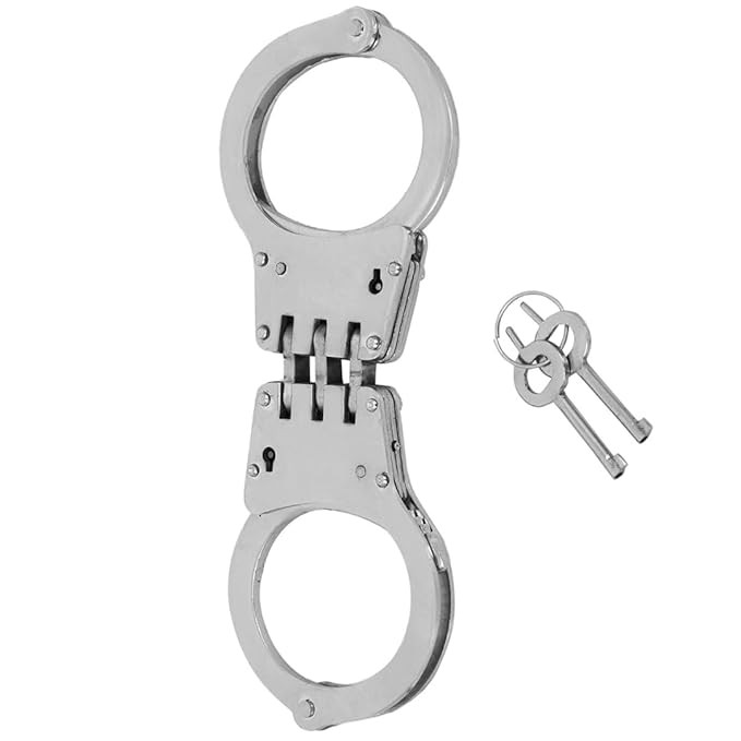 Metal Handcuffs with Keys Realistic Fancy Handcuffs for Kids Role Play