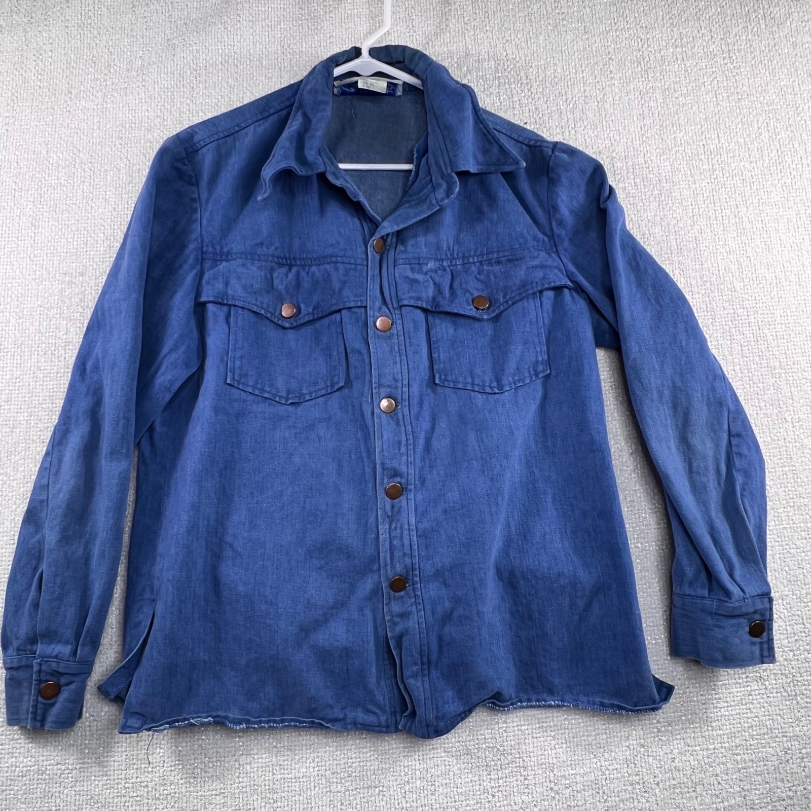 Sportswear Int'l Vintage Blue Denim Western Shirt Jacket Size 42 Cotton