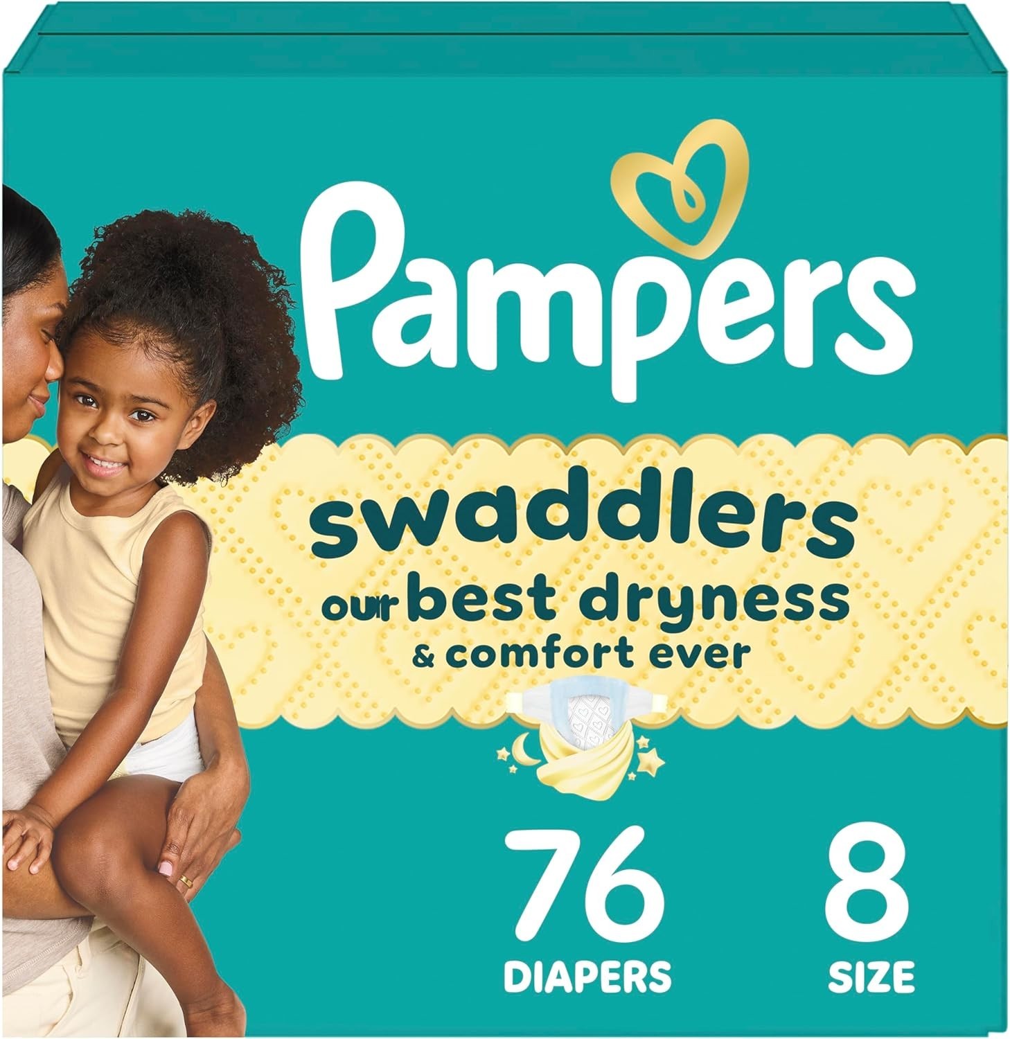 Pampers Swaddlers Baby Diapers Size 8, 76 Count