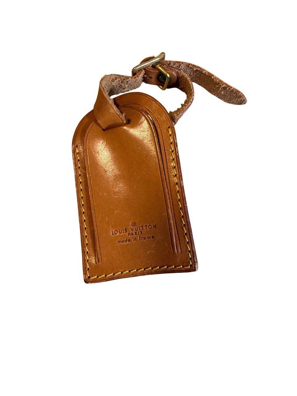 Authentic Louis vuitton luggage tag vachetta leather