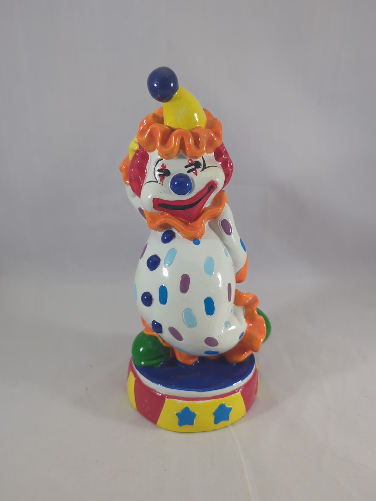 Vintage 1980s Clown Bank – Plastic Mould Coin / Piggy Bank VG Clean W/ Stopper
