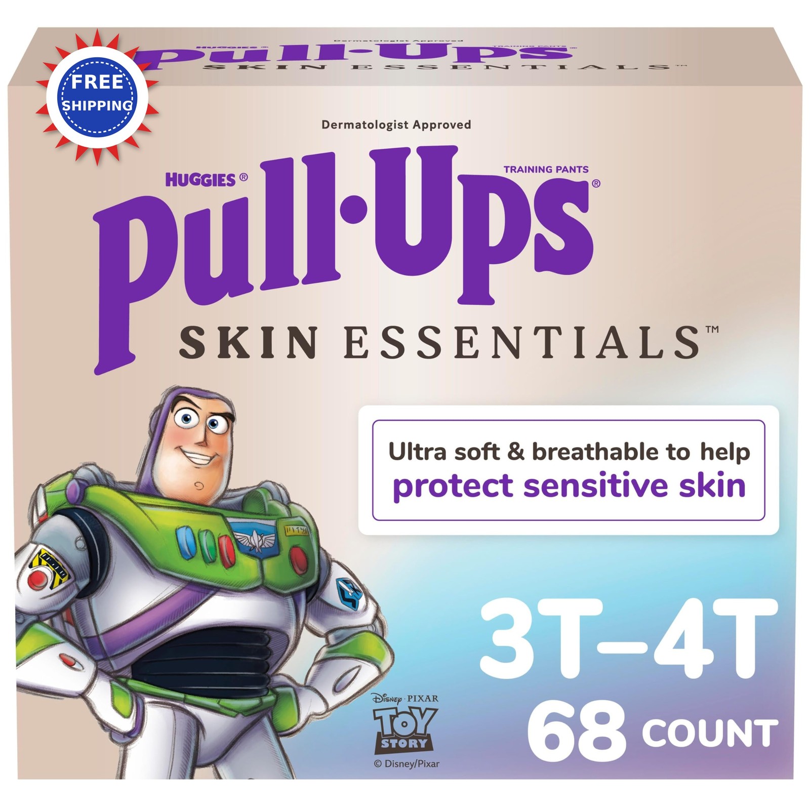 Pull Ups Boys Skin Essentials Potty Training Pants 3T-4T 68 Ct 32-40