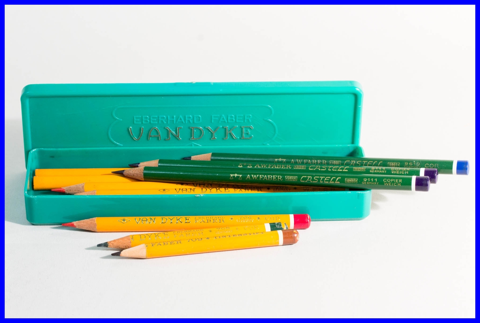 Eberhard Faber Van Dyke Original 1960s Box Dark Green Empty