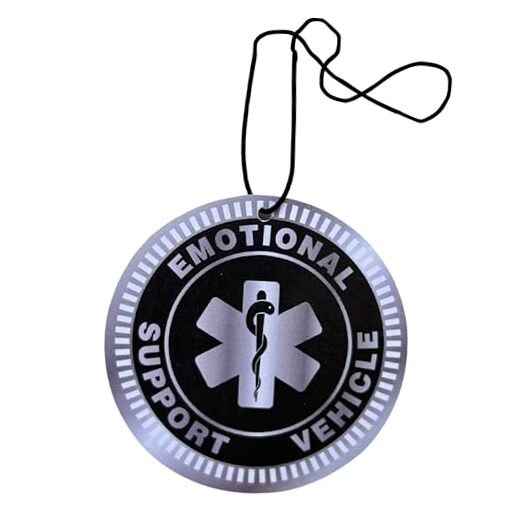 Emotional Support Vehicle Air Freshener – 2-Pack Pine Scented Car Hanging 