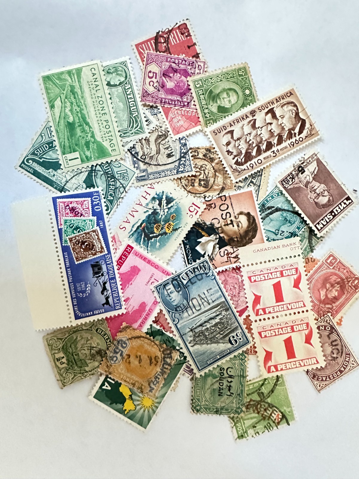 worldwide 50 stamps lot used