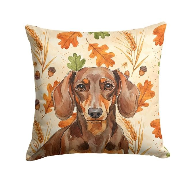 Carolines Treasures WDK7792PW1414 14 x 14 in. Chocolate & Tan Dachshund Heirl...
