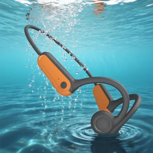 True Bone Conduction Open Ear Headset Waterproof Bone Conduction B8 Orange
