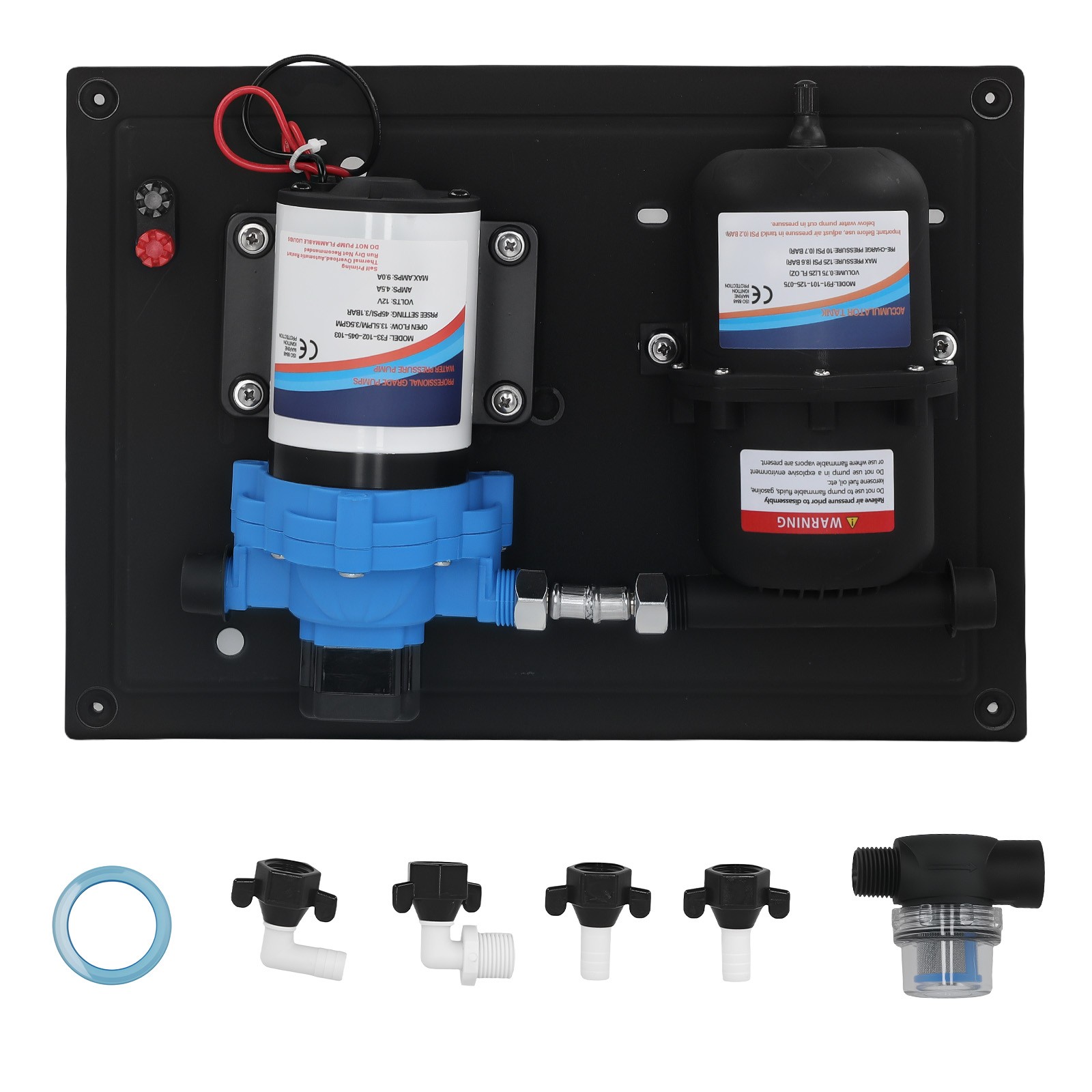 12V Water System for Boat 3.5GPM Marine Grade Pump Travel Trailer High Flow