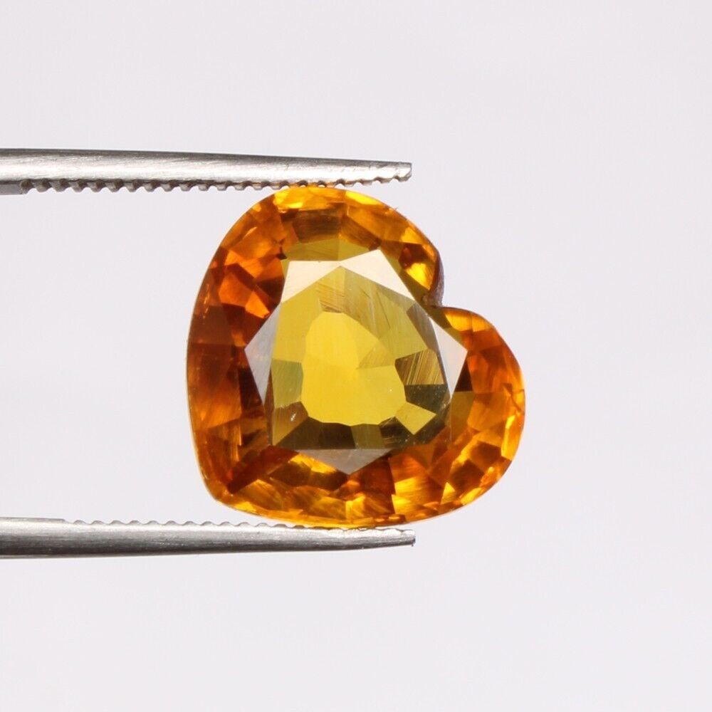 5.90 Ct. Natural Orange Sapphire Padparadscha Heart Cut Finest Loose Gemstone