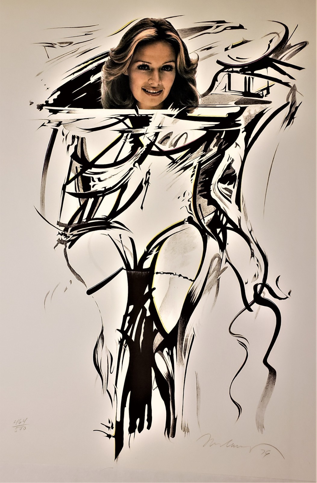 MEL RAMOS Pencil SIGNED Original Mixed Media COLLAGE Limited Edition de KOONING