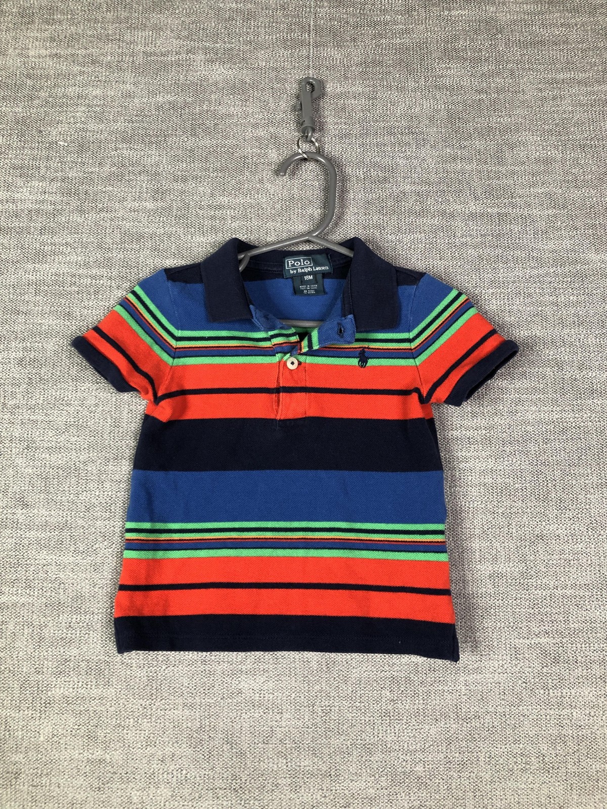 Polo Ralph Lauren Boys Shirt 18M Striped Short Sleeve Collared Top