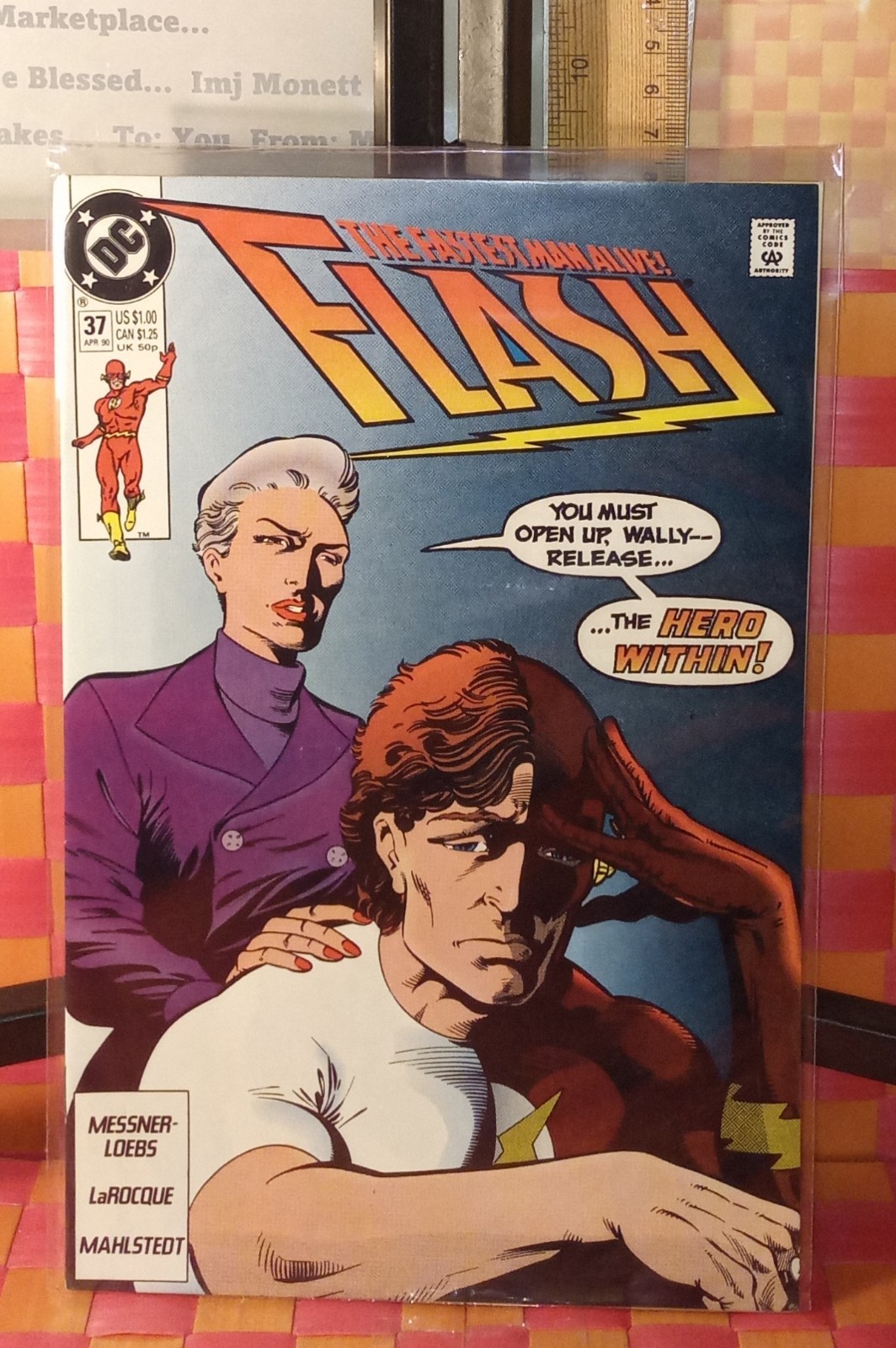 Comic book, Flash, the fastest man alive, #37 APR 1990 vtg. By DC Comics