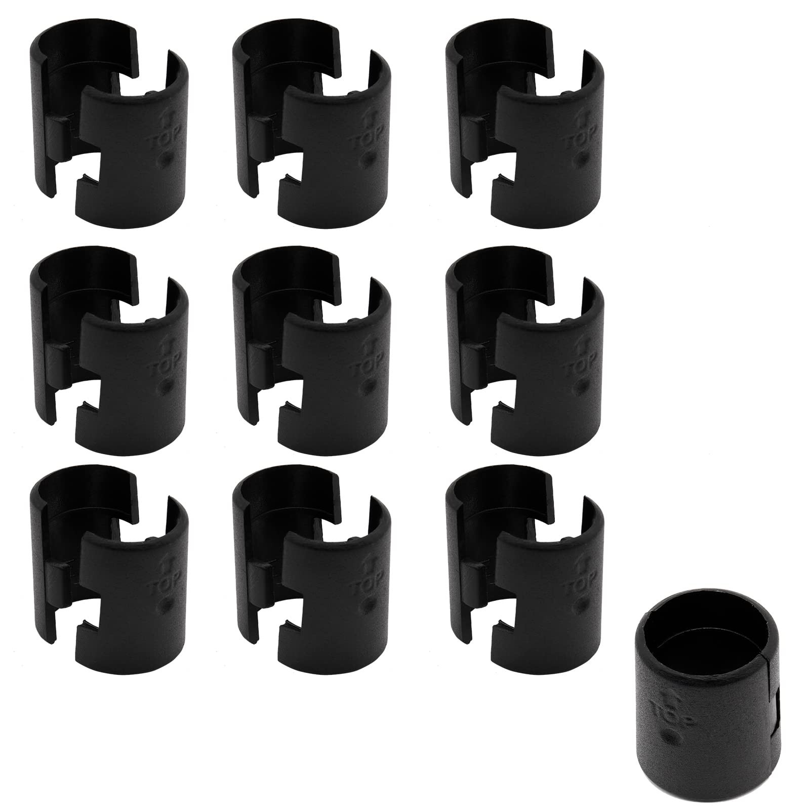 20 Pcs Black Wire Shelving Shelf Lock Clips, 38mm/1-1/2 Inch Inner Dia Wire S...