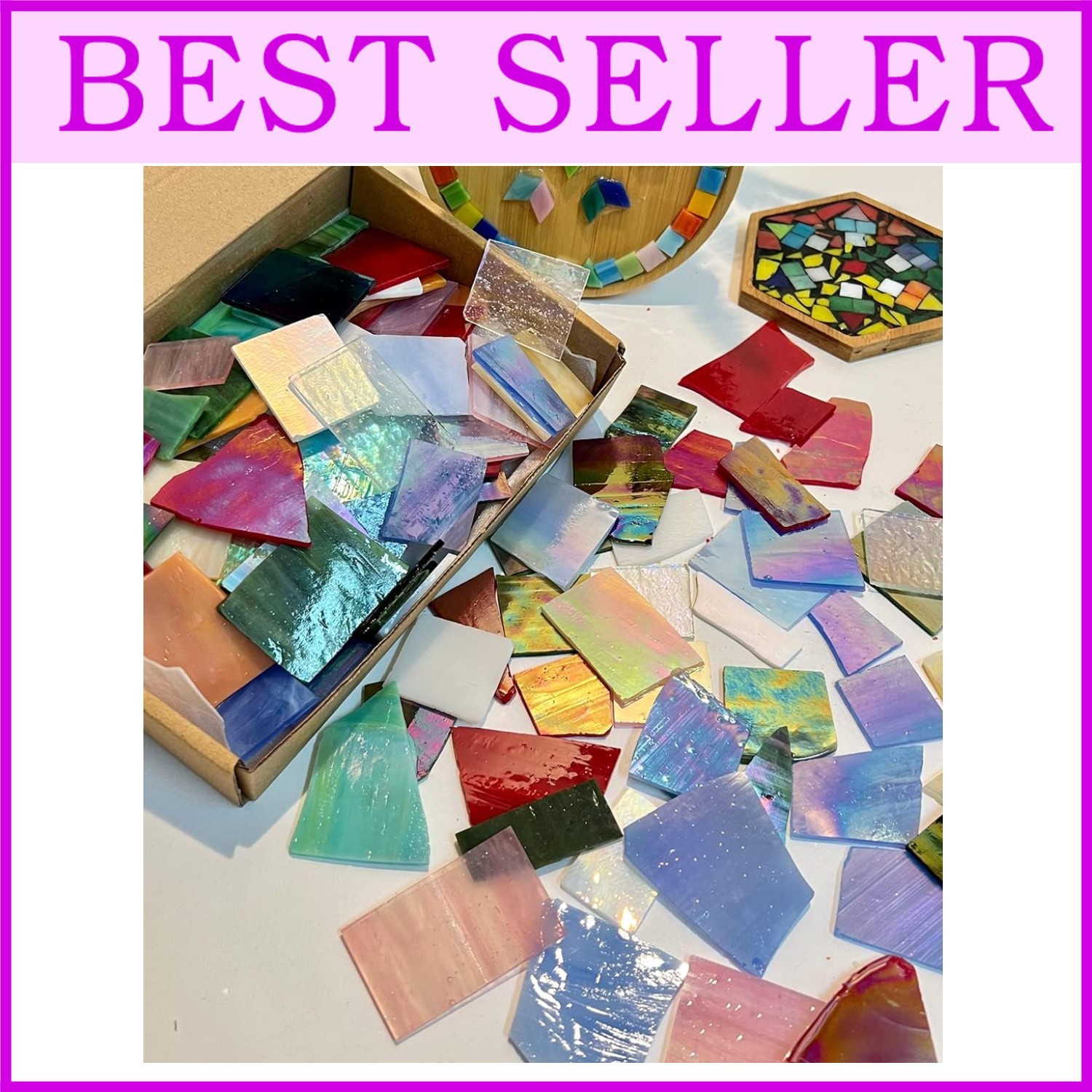 DIY Mosaic Art with Irregular Glass Pieces