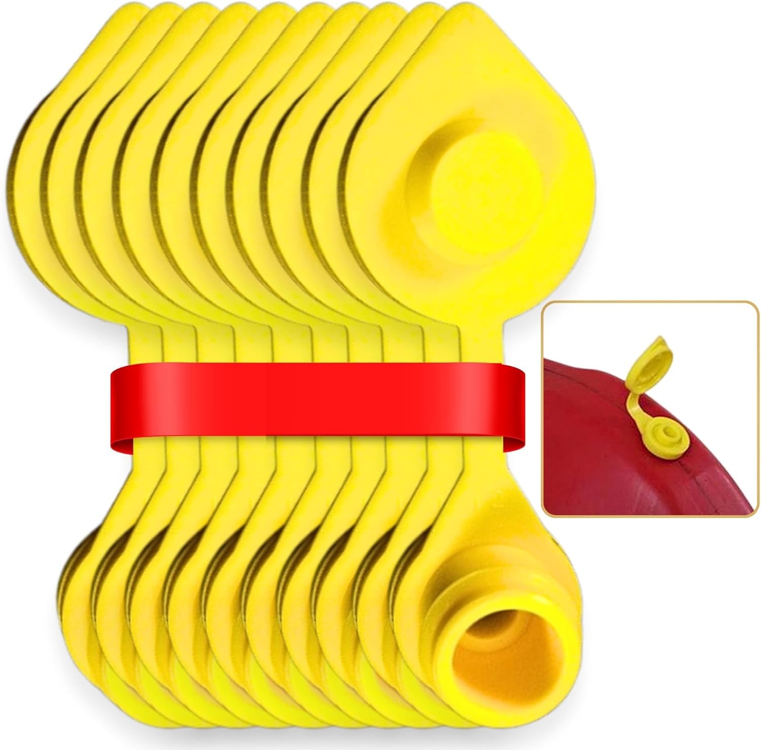 10-Pack Yellow Vents for Plastic Gas Cans - Fuel Container Accessories