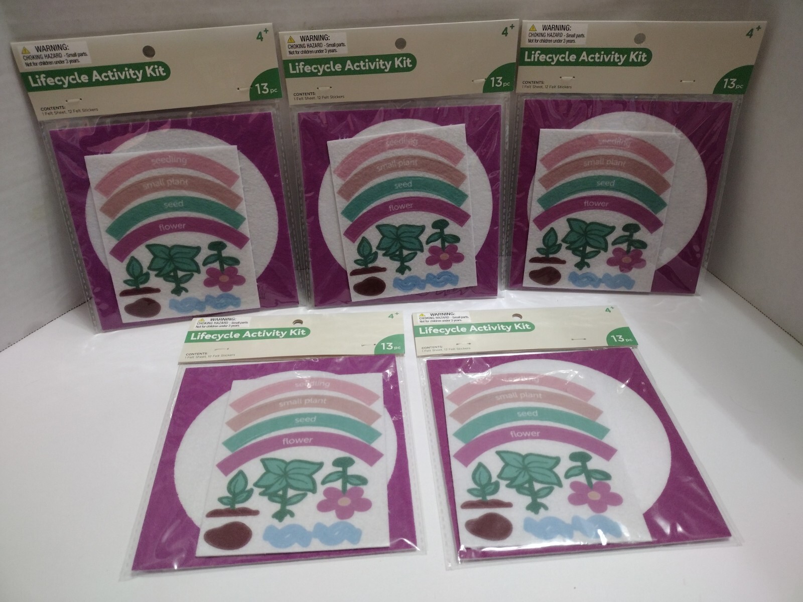 All NEW Lifecycle Activity Kit 13 Felt Pieces Each Kit 5 Kits Included Preschool