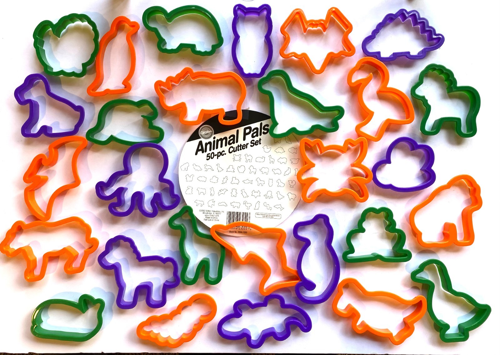 Wilton Animal Pal Plastic Cookie Cutters 50 pieces For Dough or Play Doh